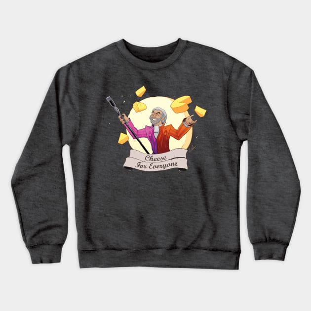 Sheogorath - Cheese for Everyone! Crewneck Sweatshirt by aileenbayaca